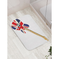 Electric Guitar Flag Bath Mat