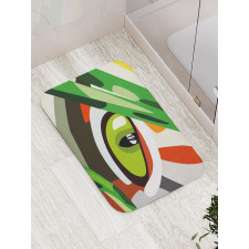 Wild Tiger Feline Cat Vivid Bath Mat