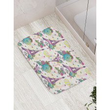 Flower Bouquets Hearts Bath Mat