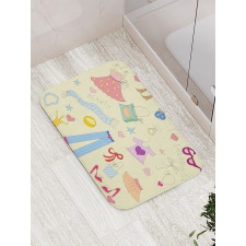 Doodle Items Bath Mat