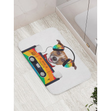 Dog Headphones Bath Mat