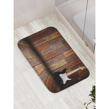 Guitar Wood Room Bath Mat