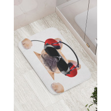 DJ Bulldog Music Bath Mat