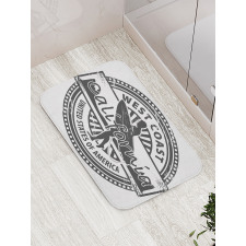 Vintage USA Stamp Bath Mat