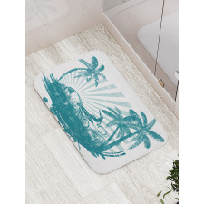 Grunge Tropical Bath Mat