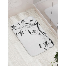 Damask Curl Leaves Bath Mat