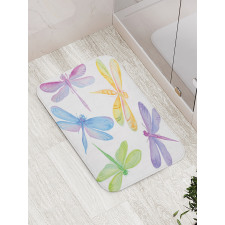 Watercolor Winged Bug Bath Mat