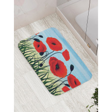 Digital Drawn Flower Bath Mat