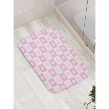 Funny Piggy Faces Bath Mat