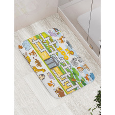 Zoo Theme Bath Mat