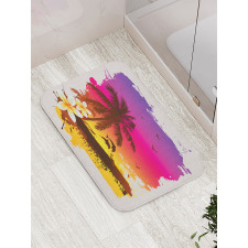 Tropical Beach Sunset Bath Mat