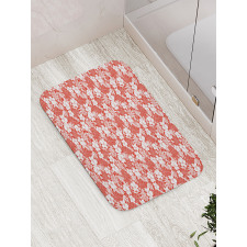 Exotic Lush Flowers Hawaii Bath Mat