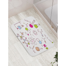 Doodle Style Atom Bath Mat