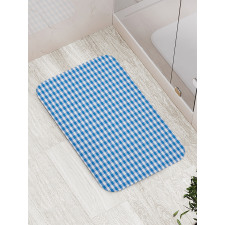 Gingham Monochrome Bath Mat