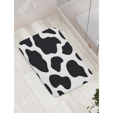 White Cow Hide Barn Bath Mat