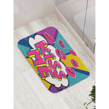 Word Bubble Pop Art Style Bath Mat