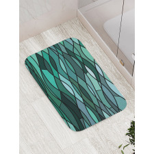 Mosaic Sea Waves Inspired Bath Mat