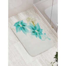 Vintage Floral Elements Bath Mat