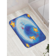 Cartoon Vibrant Star Dance Bath Mat