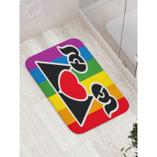 Love Wins Gay Couple Bath Mat