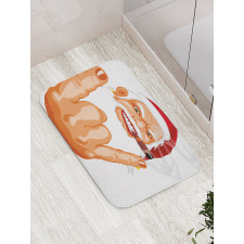 Rocker Santa Claus Bath Mat