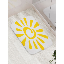 Doodle Sun Burst Summer Bath Mat