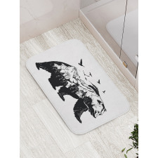 Wildlife Mammal Silhouette Bath Mat