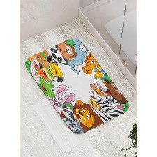 Tropical Jungle Animals Bath Mat