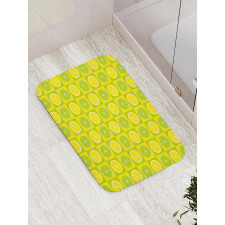 Lemon Lime Pop Art Bath Mat