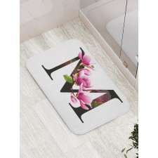 M with Magnolia Floral Bath Mat