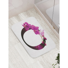 O Alphabet and Orchid Bath Mat