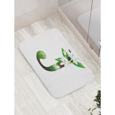 Abstract Jasmine and J Bath Mat