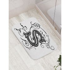 Monochrome Uppercase S Bath Mat