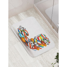 Sporting Theme J Bath Mat