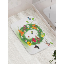 Springtime Butterflies Bath Mat