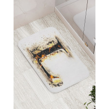 Fire Letter Capital L Bath Mat