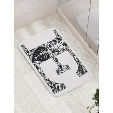 Floral Swirls Big Leaf Bath Mat