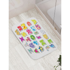 Alphabet Set Colorful Bath Mat