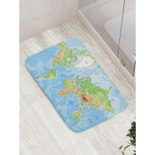 Topographic Education Bath Mat