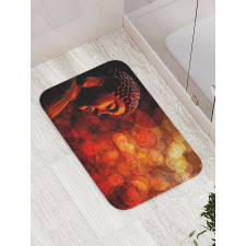 Eastern Ancient Asian Figure Bath Mat