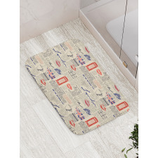 Newspaper Kiss Marks Bath Mat