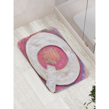 Wooden Writing Bath Mat