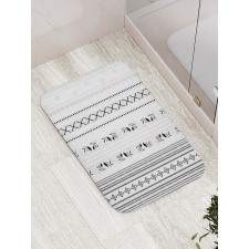 Eastern Style Vertical Stripes Bath Mat