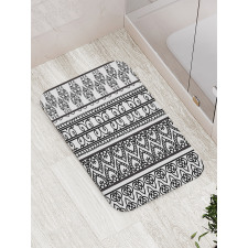 Swirls and Leaf Art Bath Mat