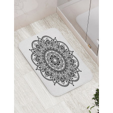 Symmetrical Flower Art Bath Mat