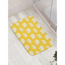 Monotone Animal Pattern Bath Mat