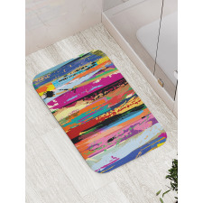 Vibrant Rainbow Design Bath Mat