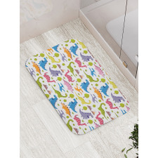 Dinosaurs Colorful Bath Mat