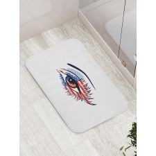 USA Flag Female Eye Bath Mat