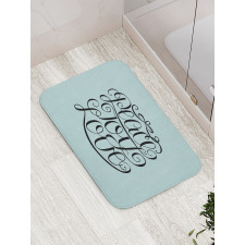 Peace Love Joy Lettering Bath Mat